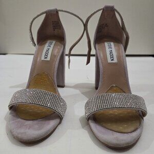 Steve Madden Gray High Heels with small rhinstones, size 6M